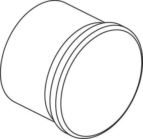 Zugknopf in chrom, verwendet für Bade- oder Brausearmaturen. Produkt von Ideal Standard, abgerundete Form mit feinen Rillen.